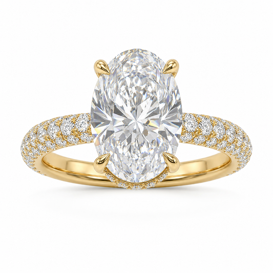MISSISSI 5 carat oval lab-grown diamond engagement ring