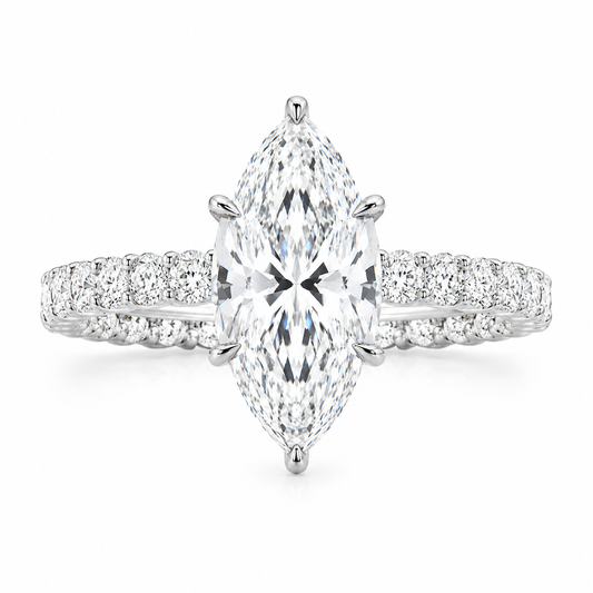5 carat marquise lab-grown diamond engagement ring by MISSISSI