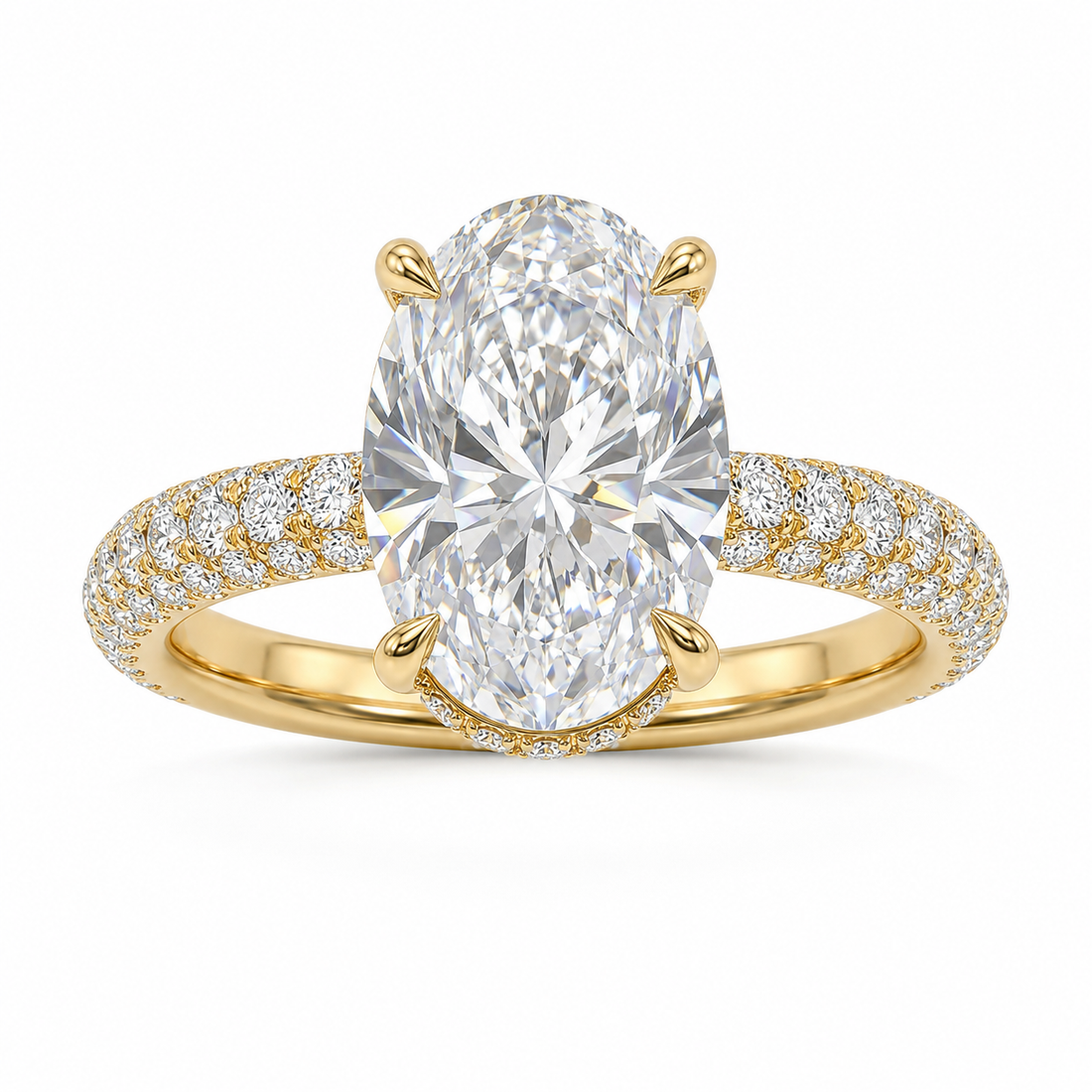 5 carat oval lab-grown diamond engagement ring by MISSISSI
