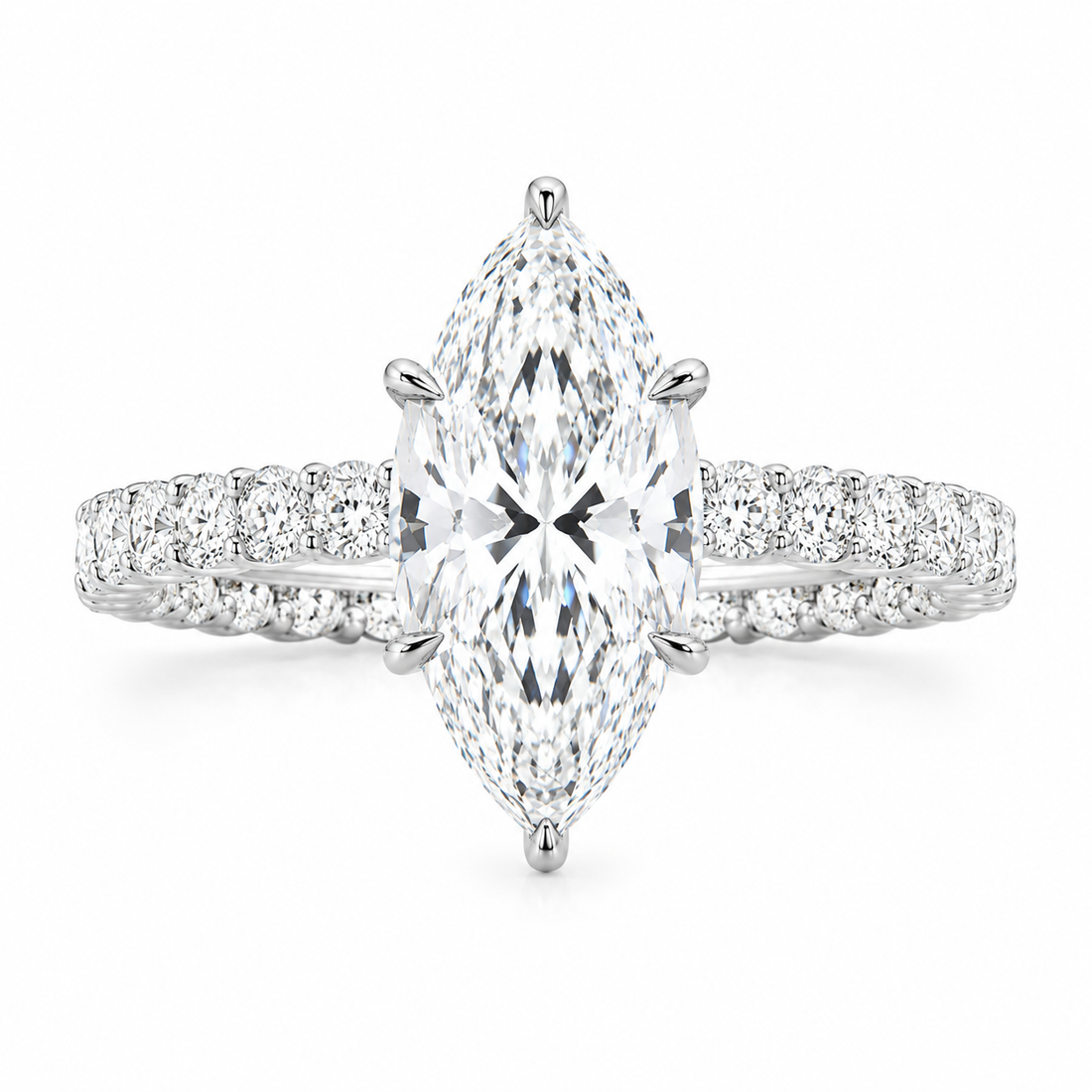 5 carat marquise lab-grown diamond engagement ring by MISSISSI