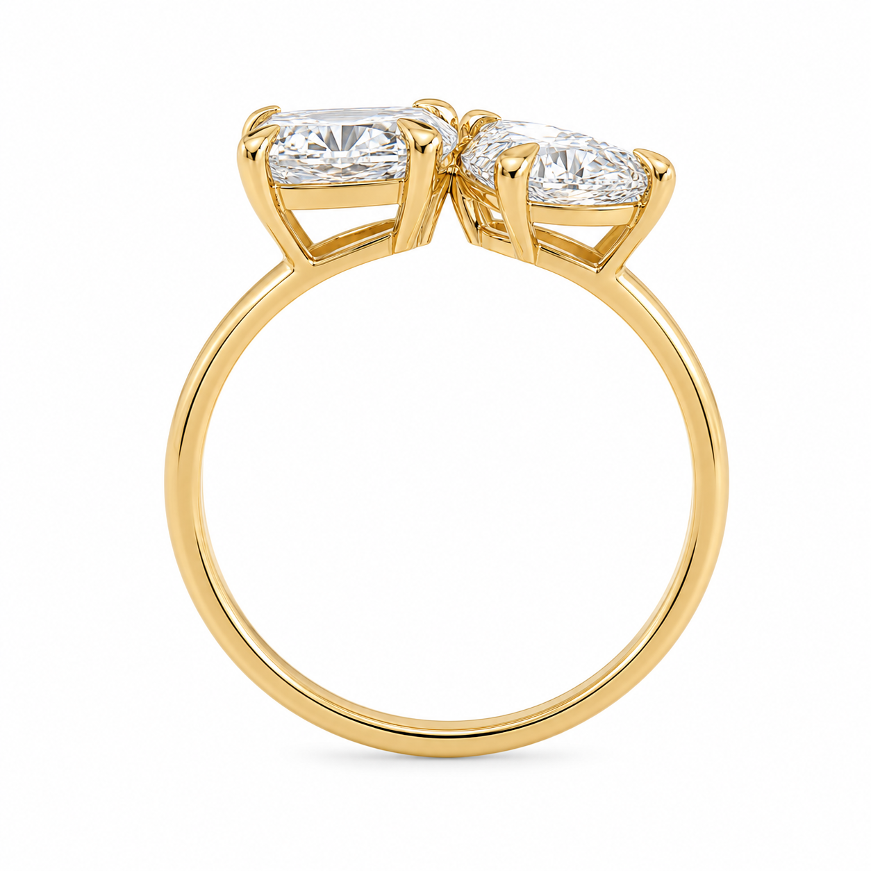 MISSISSI Toi et Moi Lab Diamond Engagement Ring