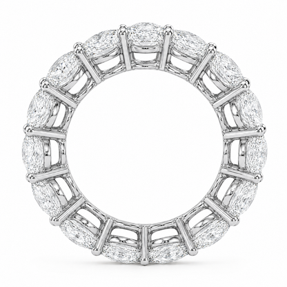D Color VVS Lab Grown Diamond Eternity Band | Full & Half Eternity Wedding Ring | Stackable Diamond Band | 14K, 18K Gold & Platinum | MISSISSI Jewelry