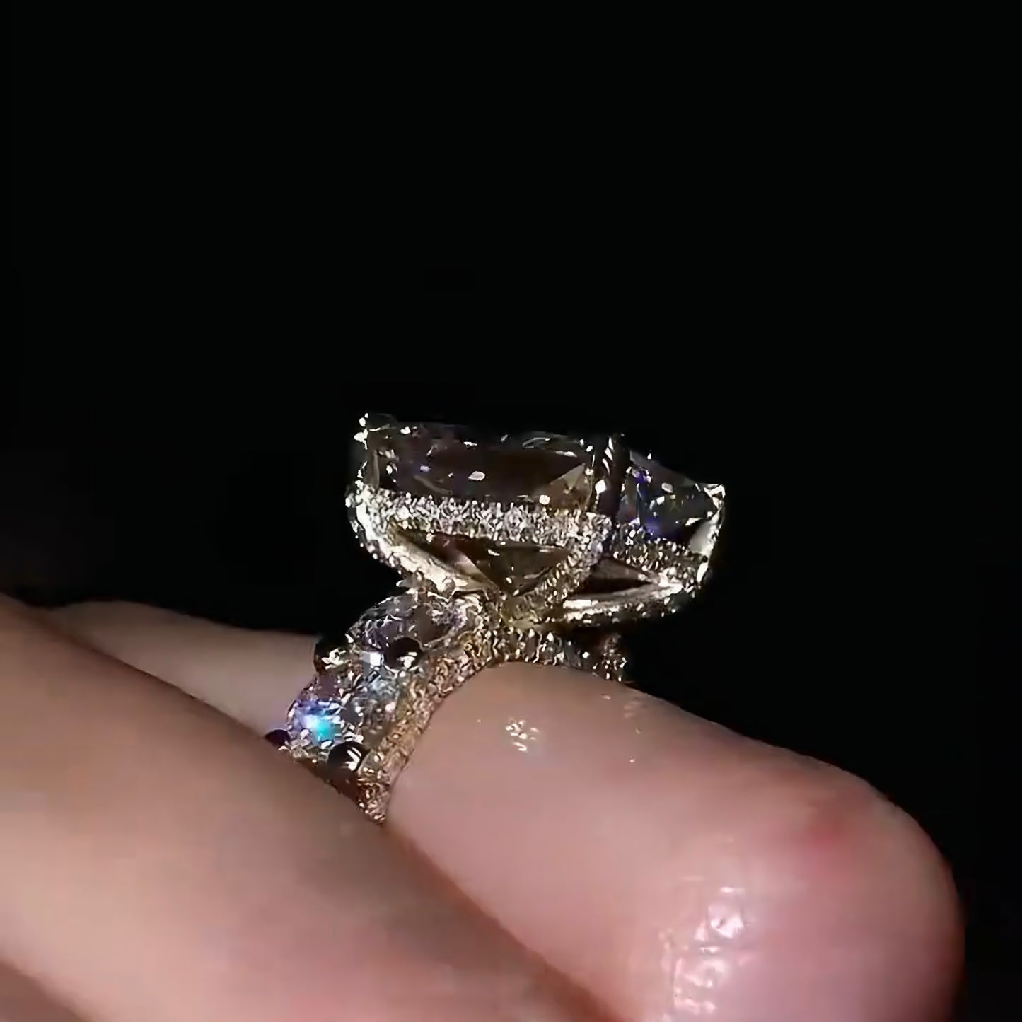 5 Carat Princess Cut Lab Grown Diamond Engagement Ring | D Color VVS | 14K/18K Gold
