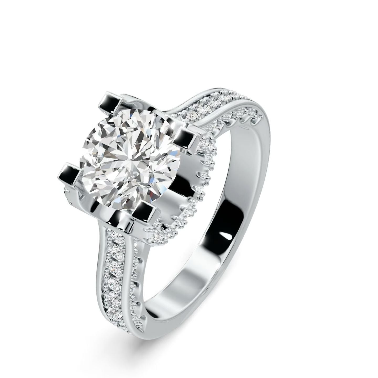 Minimalist Luxury Four-Prong Diamond Ring | Classic Engagement Style