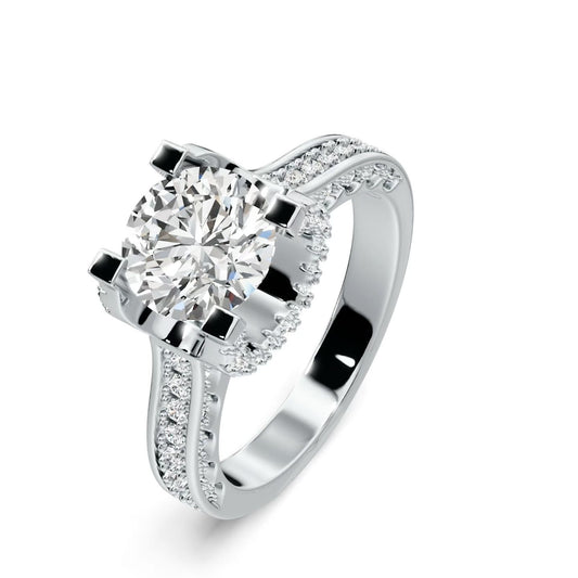Minimalist Luxury Four-Prong Diamond Ring | Classic Engagement Style