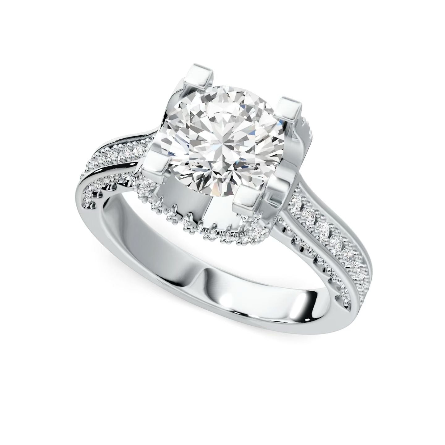 Minimalist Luxury Four-Prong Diamond Ring | Classic Engagement Style