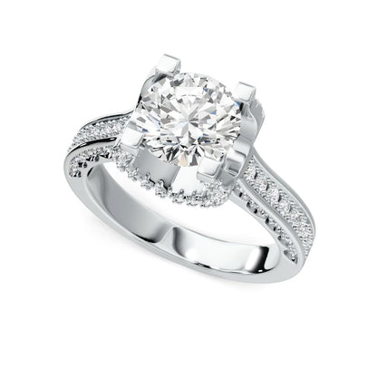 Minimalist Luxury Four-Prong Diamond Ring | Classic Engagement Style