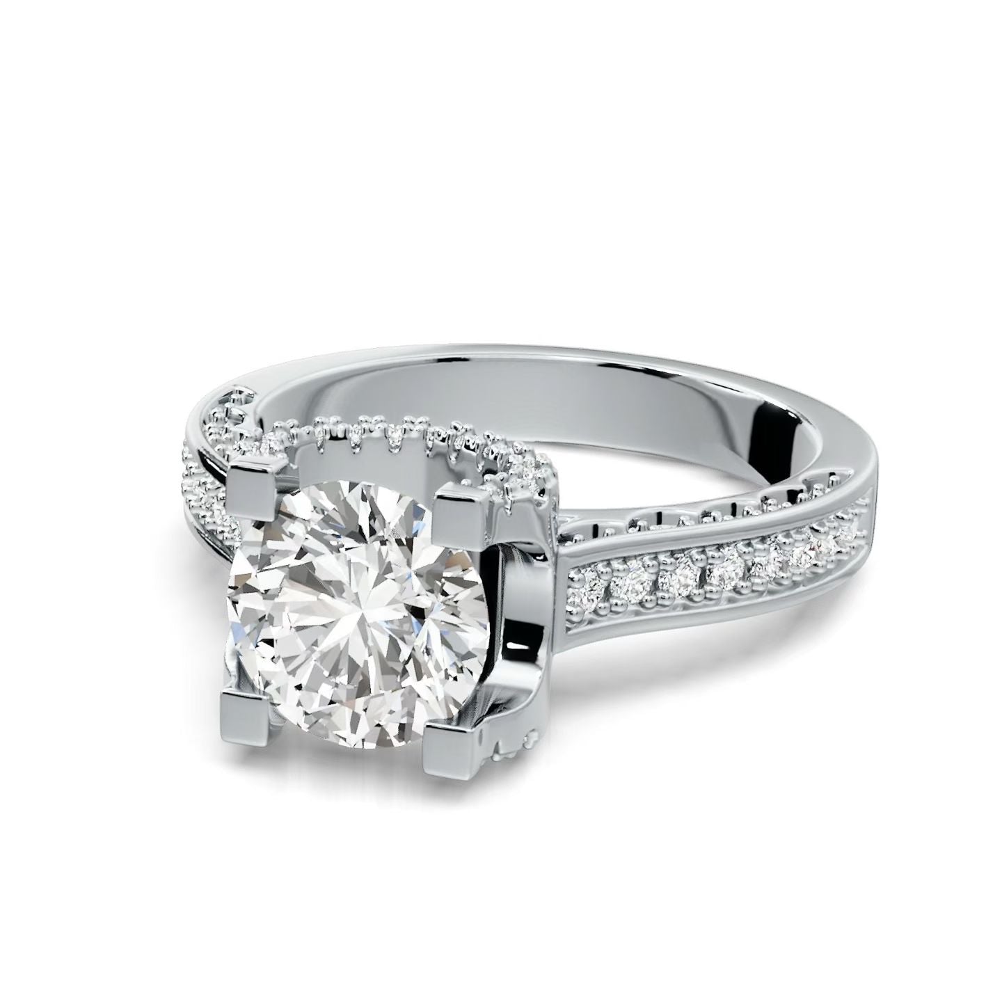 Minimalist Luxury Four-Prong Diamond Ring | Classic Engagement Style