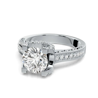 Minimalist Luxury Four-Prong Diamond Ring | Classic Engagement Style