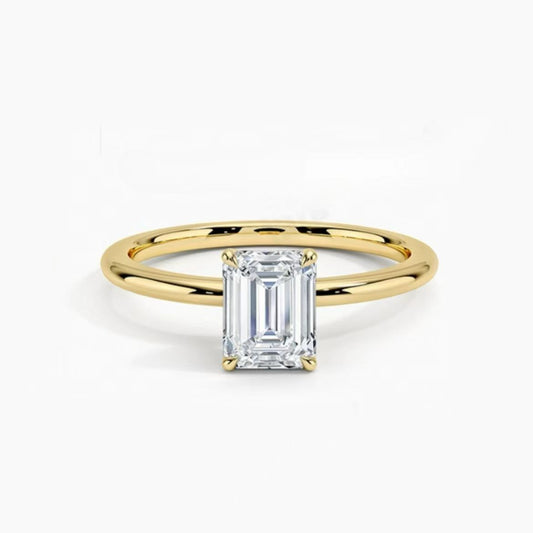 Timeless Square Diamond Ring | Minimalist Luxury Princess Cut Engagement Ring