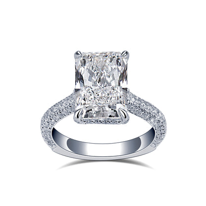 18K Gold Large Square Diamond Ring | Elegant & Timeless Engagement, Wedding & Anniversary Jewelry for Women