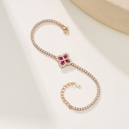 Lab-Grown Diamond Clover Bracelet – Dainty and Versatile Women’s Bracelet, Perfect for Everyday Wear and Stacking, Sustainable Diamond Design, Minimalist and Elegant Style, Ideal Gift Choice