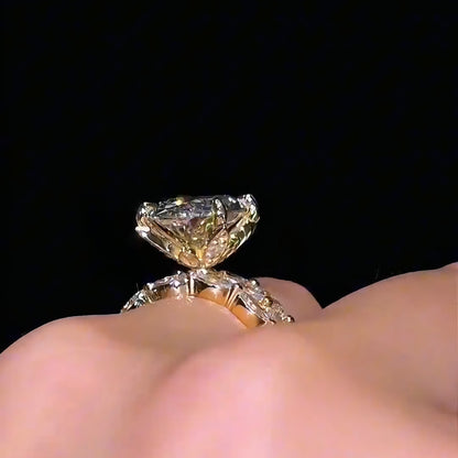 5 Carat Oval Cut Lab Grown Diamond Ring D Color VVS Clarity – Stackable Luxury Engagement Ring for Women