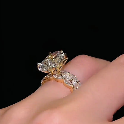 5 Carat Oval Cut Lab Grown Diamond Ring D Color VVS Clarity – Stackable Luxury Engagement Ring for Women