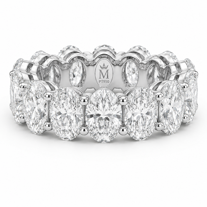 D Color VVS Lab Grown Diamond Eternity Band | Full & Half Eternity Wedding Ring | Stackable Diamond Band | 14K, 18K Gold & Platinum | MISSISSI Jewelry