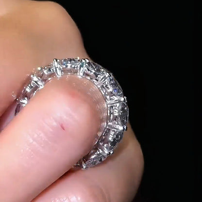 D VVS Lab Grown Diamond Eternity Band | 14K 18K Solid Gold | Anniversary Ring