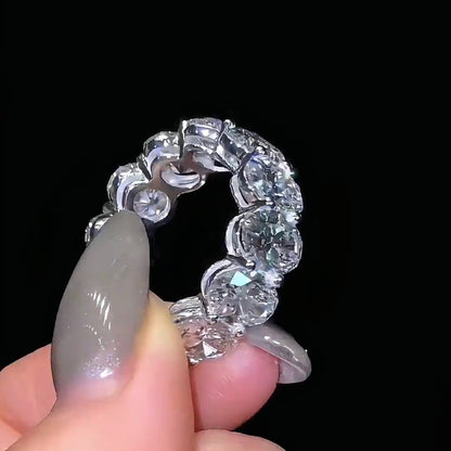 D VVS Lab Grown Diamond Eternity Band | 14K 18K Solid Gold | Anniversary Ring