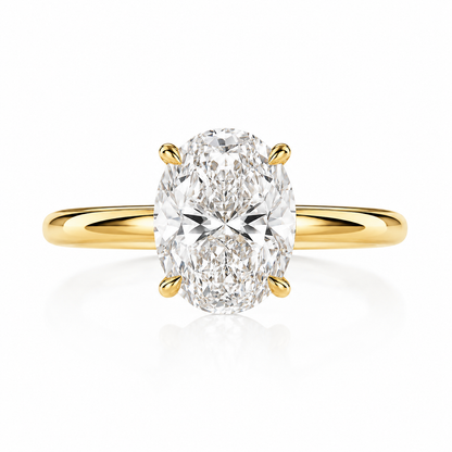 3-Carat Oval Cut Lab-Grown Diamond Solitaire Ring - D Color VVS Timeless Classic Wedding Ring