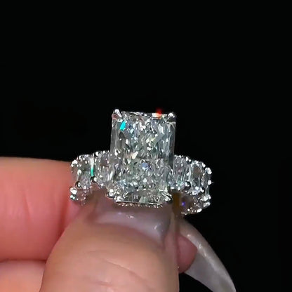 5 Carat Square Cut Lab Grown Diamond Ring | D VVS | Solid 14K 18K Gold Custom Engagement Ring