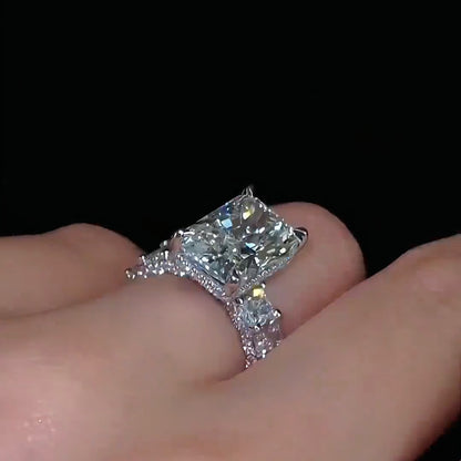 5 Carat Square Cut Lab Grown Diamond Ring | D VVS | Solid 14K 18K Gold Custom Engagement Ring