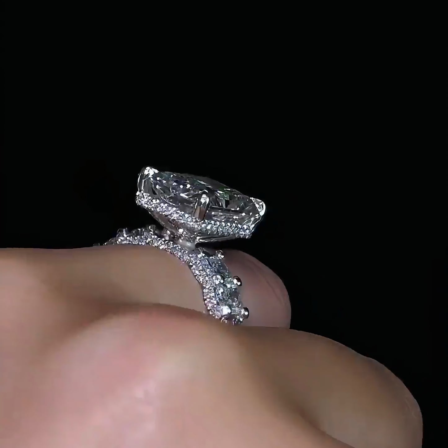 5 Carat Square Cut Lab Grown Diamond Ring | D VVS | Solid 14K 18K Gold Custom Engagement Ring