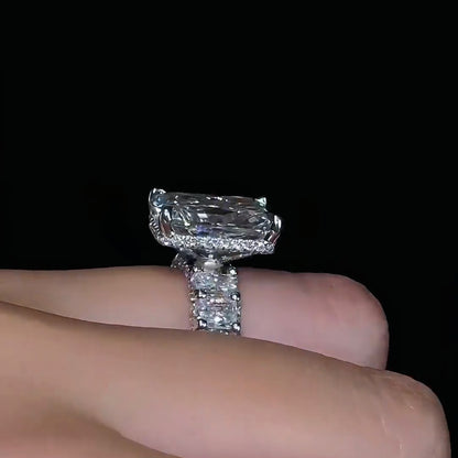 5 Carat Square Cut Lab Grown Diamond Ring | D VVS | Solid 14K 18K Gold Custom Engagement Ring