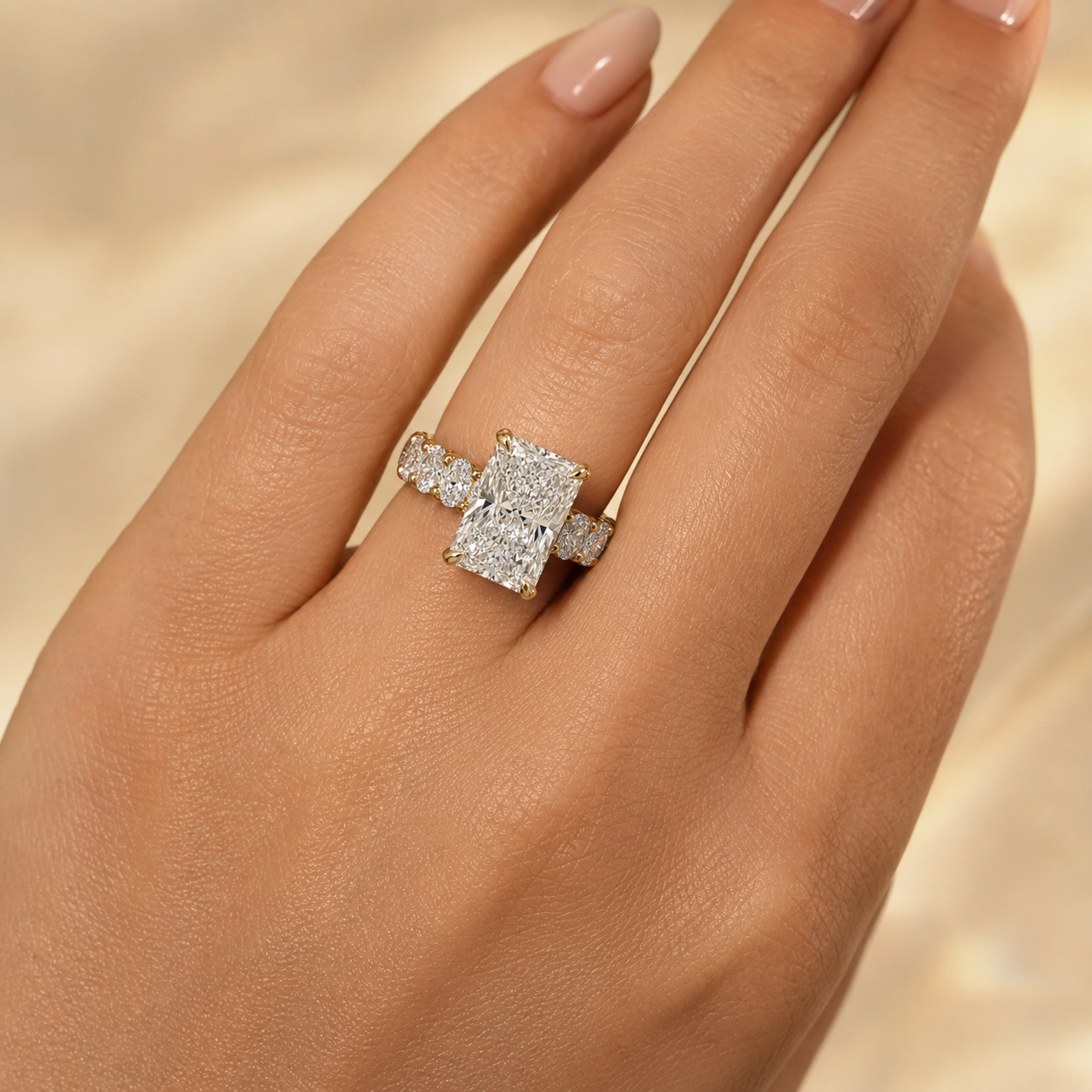 5 Carat Princess Cut Lab Grown Diamond Ring | Luxury Solitaire Engagement Ring | D Color VVS | 14K, 18K Gold & Platinum | MISSISSI Jewelry