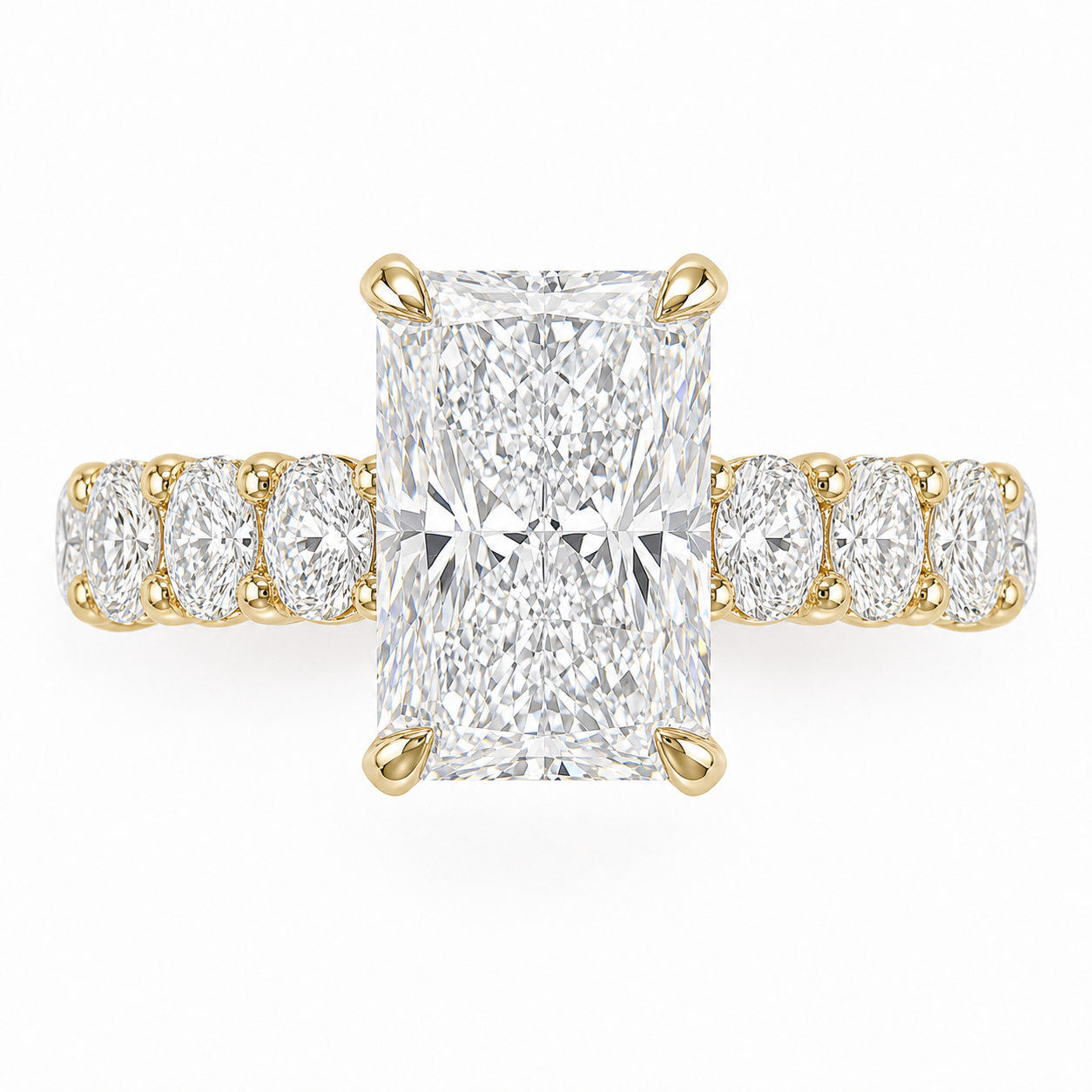 5 Carat Princess Cut Lab Grown Diamond Ring | Luxury Solitaire Engagement Ring | D Color VVS | 14K, 18K Gold & Platinum | MISSISSI Jewelry