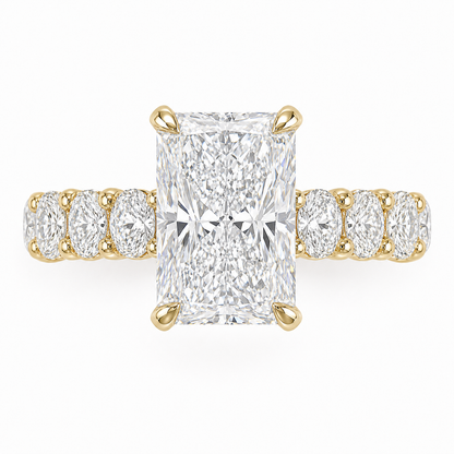 5 Carat Princess Cut Lab Grown Diamond Ring | Luxury Solitaire Engagement Ring | D Color VVS | 14K, 18K Gold & Platinum | MISSISSI Jewelry
