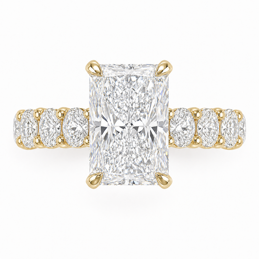 5 Carat Princess Cut Lab Grown Diamond Ring | Luxury Solitaire Engagement Ring | D Color VVS | 14K, 18K Gold & Platinum | MISSISSI Jewelry