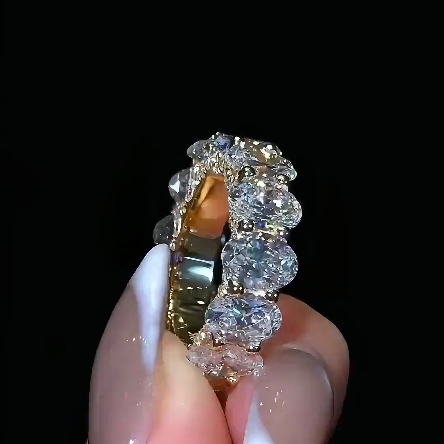 D VVS Lab Grown Diamond Eternity Band | Solid 14K 18K Gold | Custom Wedding Ring