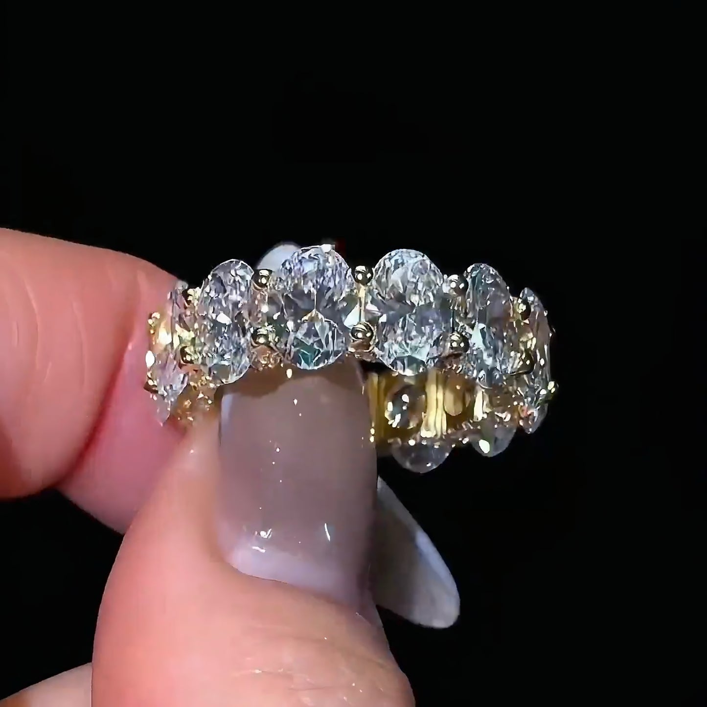 D VVS Lab Grown Diamond Eternity Band | Solid 14K 18K Gold | Custom Wedding Ring