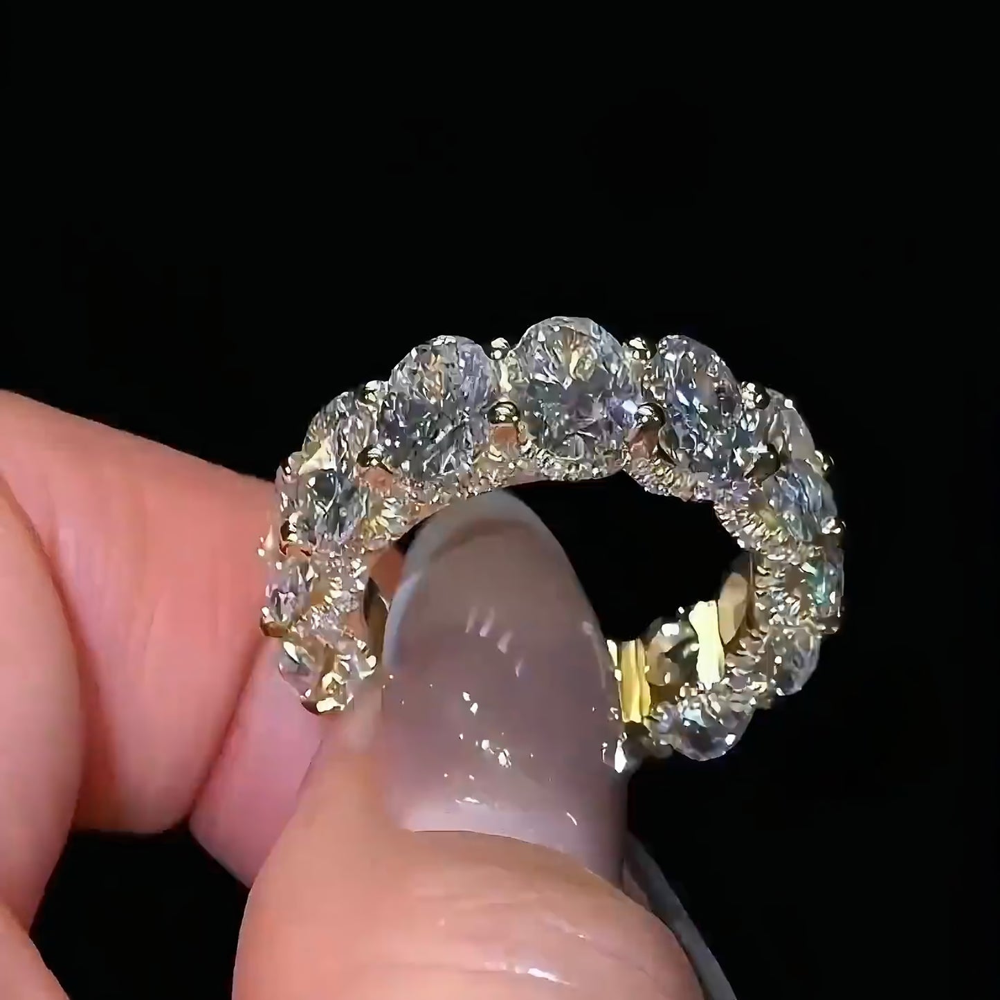 D VVS Lab Grown Diamond Eternity Band | Solid 14K 18K Gold | Custom Wedding Ring