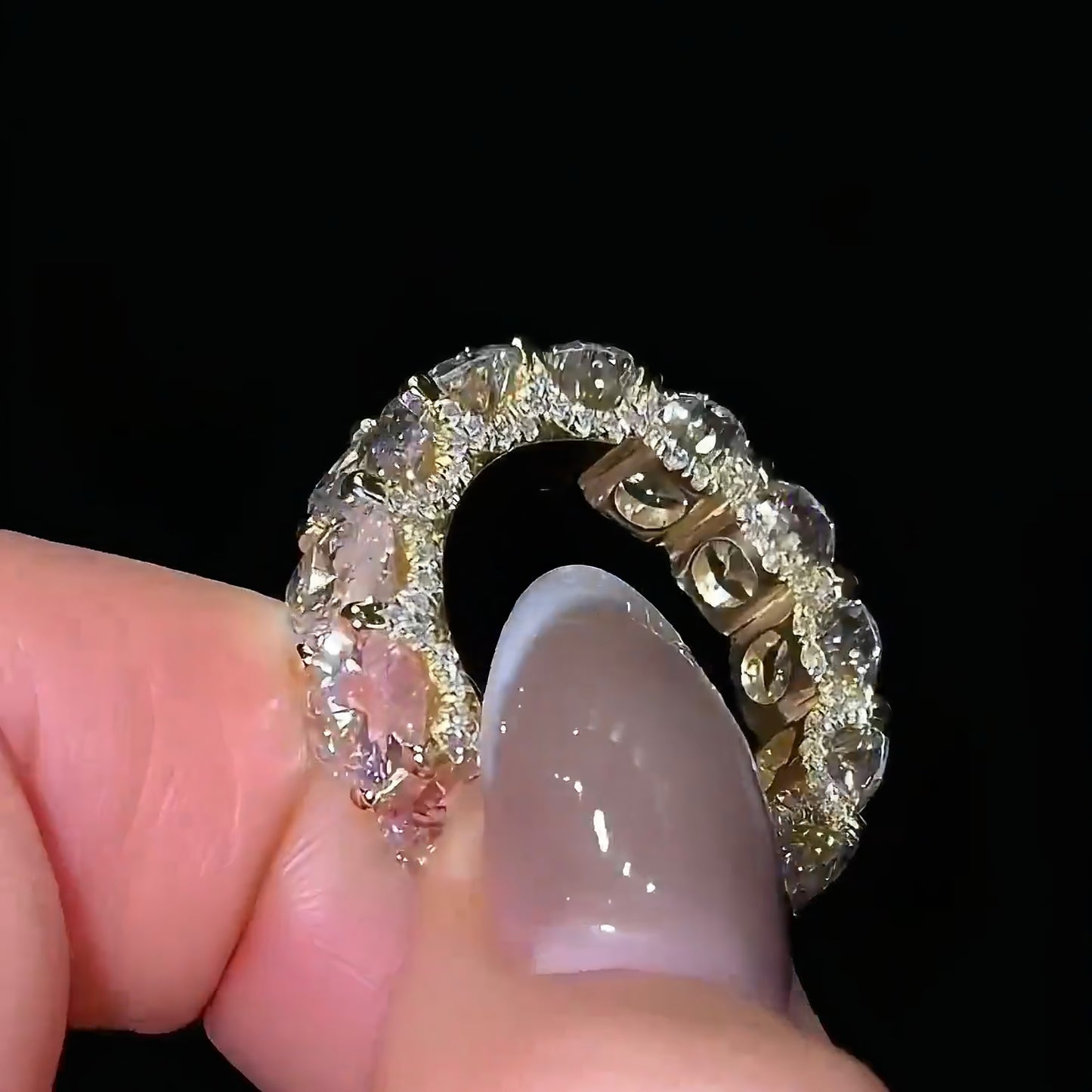 D VVS Lab Grown Diamond Eternity Band | Solid 14K 18K Gold | Custom Wedding Ring