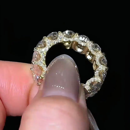 D VVS Lab Grown Diamond Eternity Band | Solid 14K 18K Gold | Custom Wedding Ring