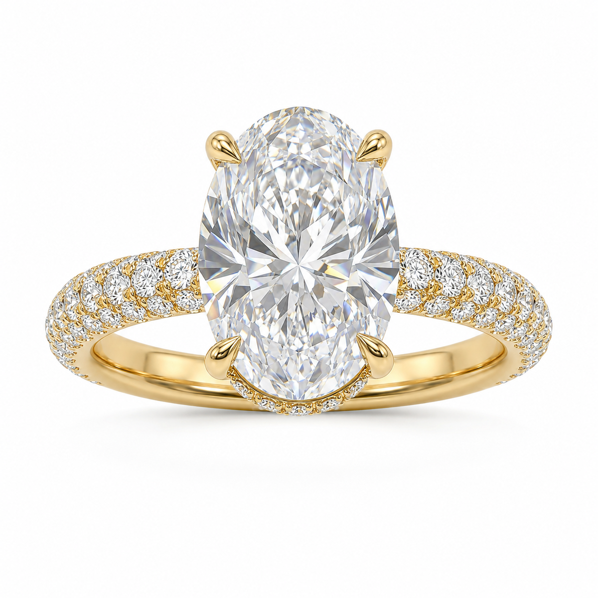 MISSISSI 5 carat oval lab-grown diamond engagement ring