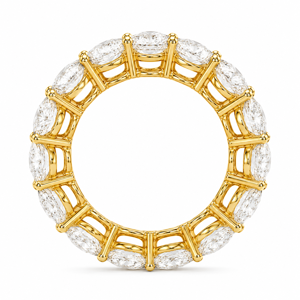 D Color VVS Lab Grown Diamond Eternity Band | Full Eternity Wedding Ring | Stackable Diamond Band | 14K, 18K & Platinum | MISSISSI Jewelry