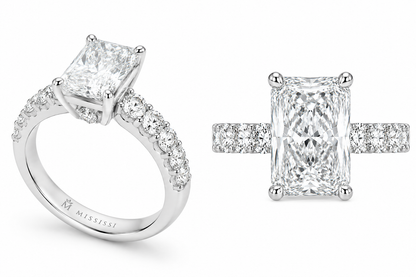 6 Carat Princess Cut Lab Grown Diamond Ring | Luxury Solitaire Engagement Ring | D Color VVS | 14K, 18K & Platinum | MISSISSI Jewelry