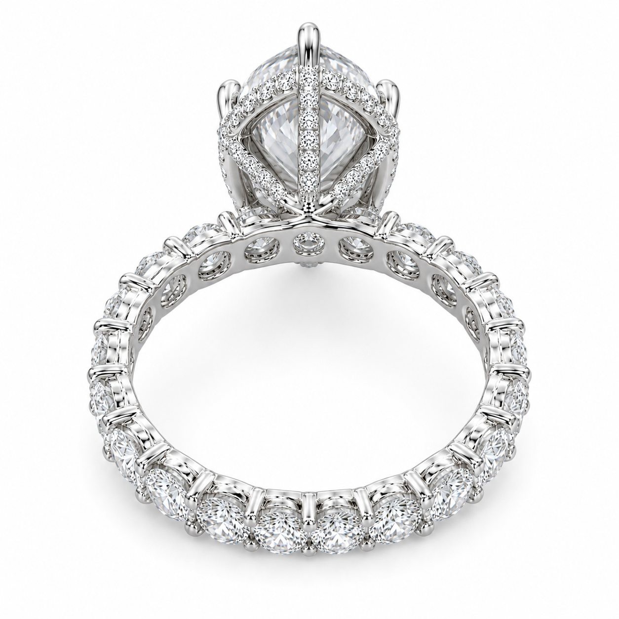 5 Carat Marquise Cut Lab Grown Diamond Ring | D Color VVS Clarity | Luxury 14K Gold Marquise Engagement Ring