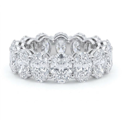 D Color VVS Lab Grown Diamond Eternity Band | Full & Half Eternity Wedding Ring | Stackable Diamond Band | 14K, 18K Gold & Platinum | MISSISSI Jewelry