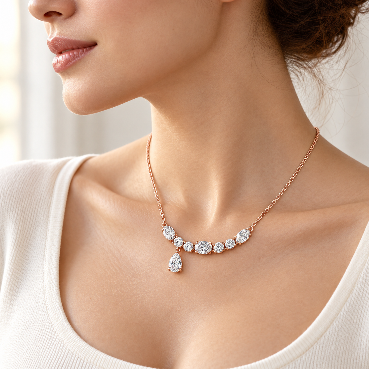 MISSISSI AA05 adult wearer - side design visualization in pale rose-gold color; proportions illustrative