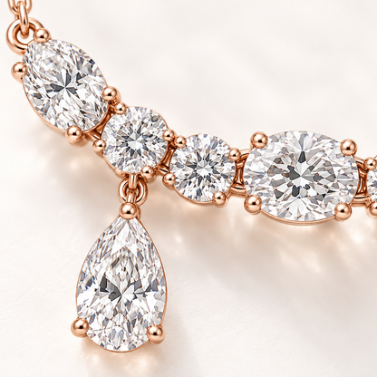 MISSISSI AA05 setting / joint macro design visualization in pale rose-gold color; proportions illustrative