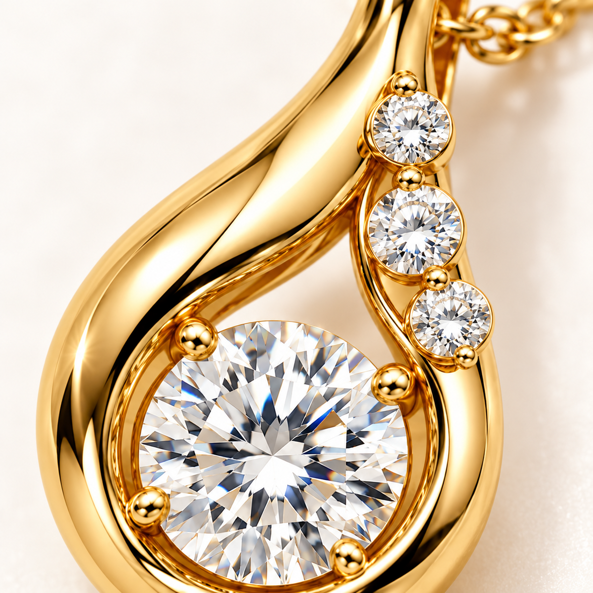 MISSISSI AA06 setting / joint macro design visualization in yellow-gold color; proportions illustrative