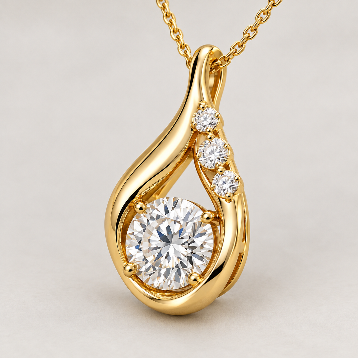 MISSISSI AA06 oblique gallery / depth design visualization in yellow-gold color; proportions illustrative