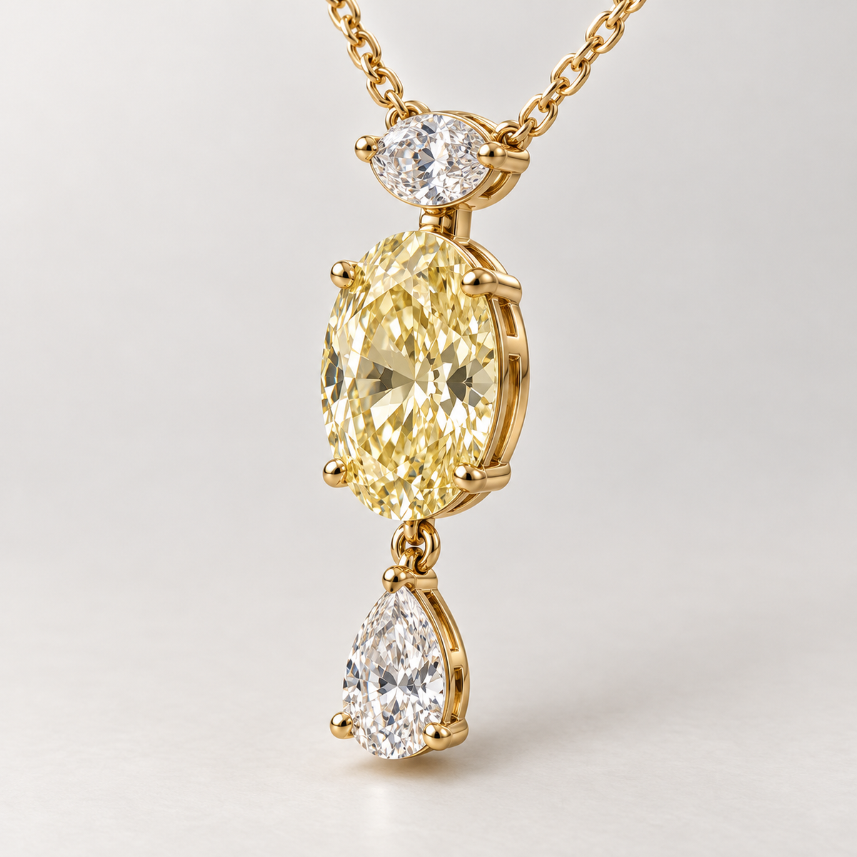MISSISSI AA08 oblique gallery / depth design visualization in yellow-gold color; proportions illustrative