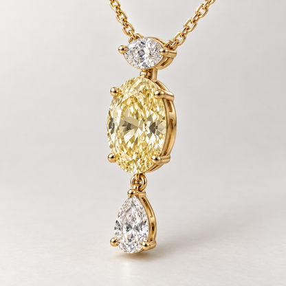 MISSISSI AA08 oblique gallery / depth design visualization in yellow-gold color; proportions illustrative