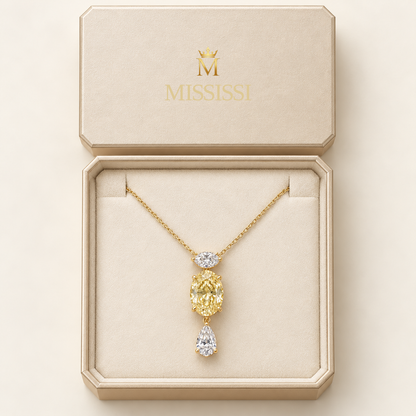 MISSISSI AA08 packaging study design visualization in yellow-gold color; proportions illustrative