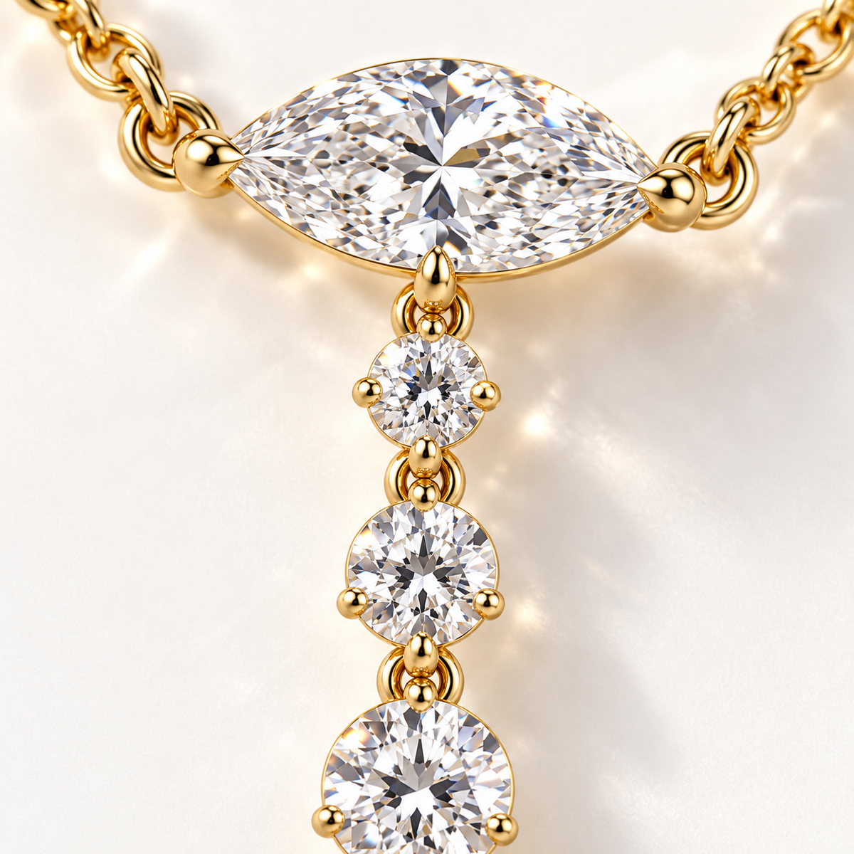 MISSISSI AA18 setting / joint macro design visualization in yellow-gold color; proportions illustrative