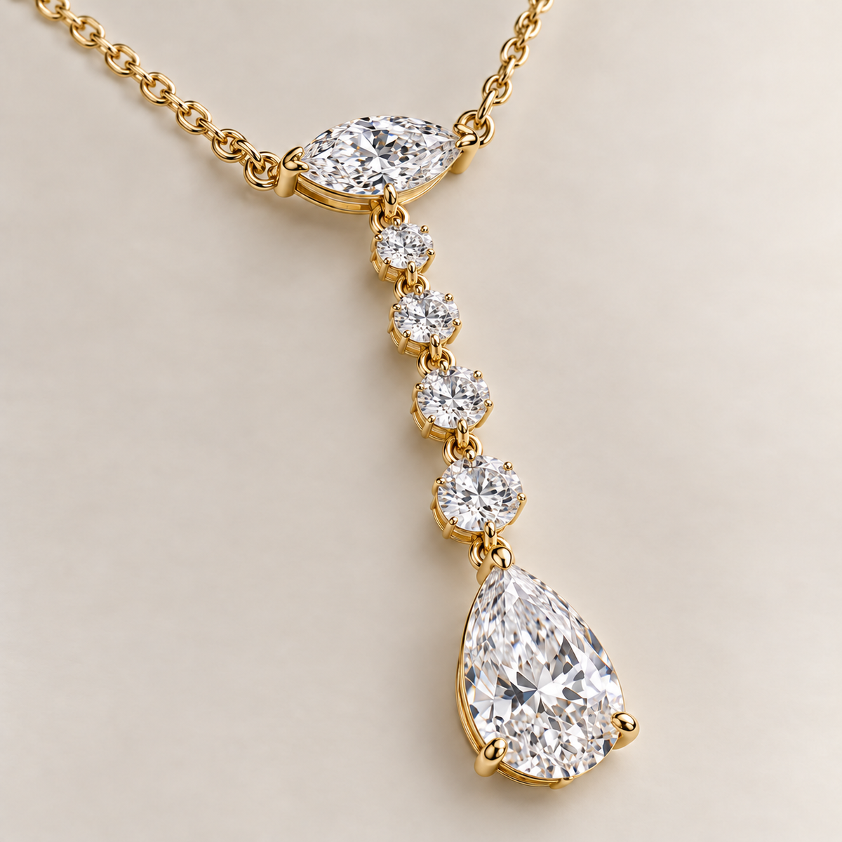 MISSISSI AA18 oblique gallery / depth design visualization in yellow-gold color; proportions illustrative