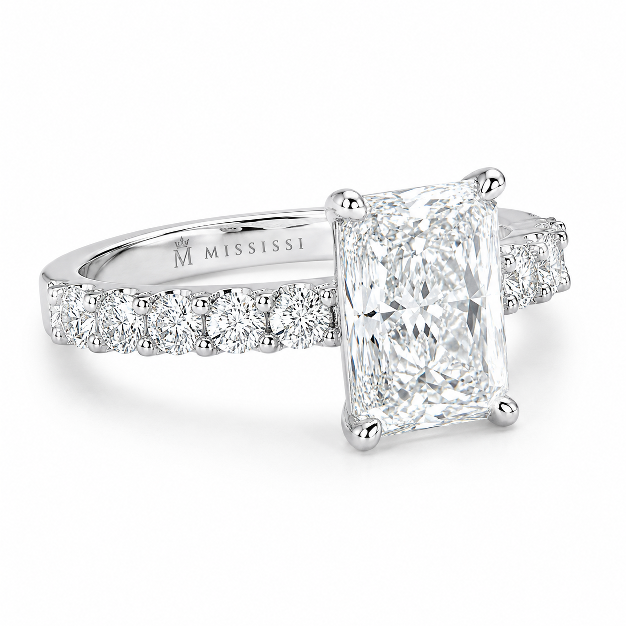 6 Carat Princess Cut Lab Grown Diamond Ring | Luxury Solitaire Engagement Ring | D Color VVS | 14K, 18K & Platinum | MISSISSI Jewelry